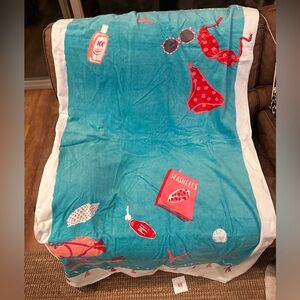 Kate Spade XL Bikini Seashells Beach Towel